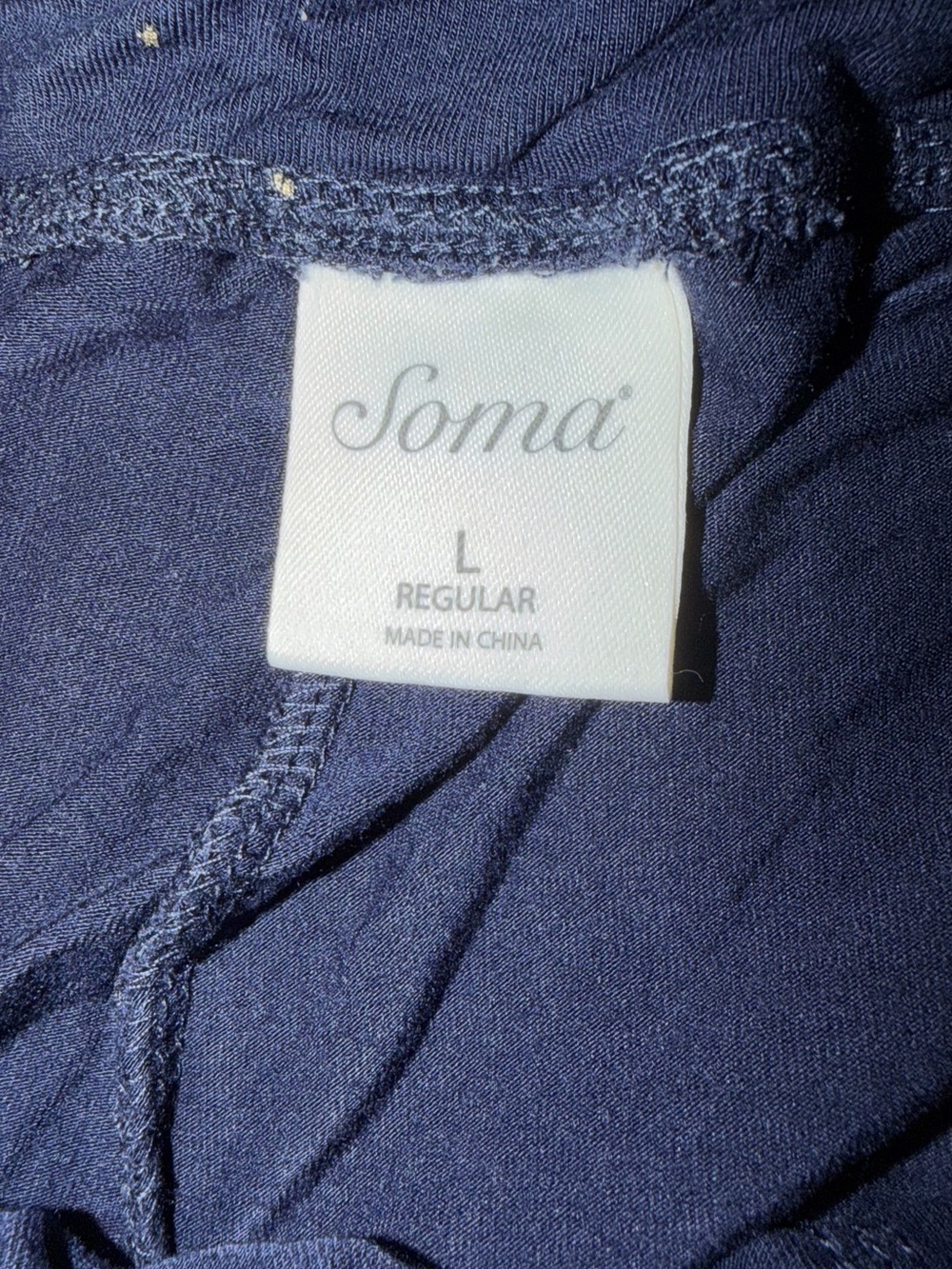 Soma Cool Nights Star Print Lounge Pants Pajama Sleepwear Navy Blue Large - Picture 6 of 7